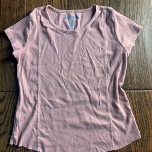 Aeropostale Pink Ribbed Short Sleeve Top